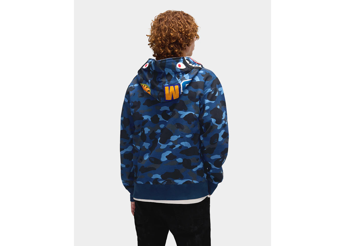 BAPE Color Camo Shark Full Zip  Hoodie Blue