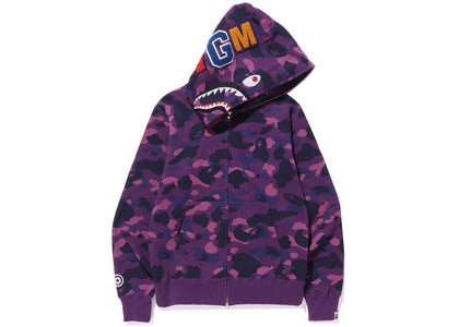 BAPE Color Camo Shark Full Zip Hoodie (FW21) Purple - apparel view 2