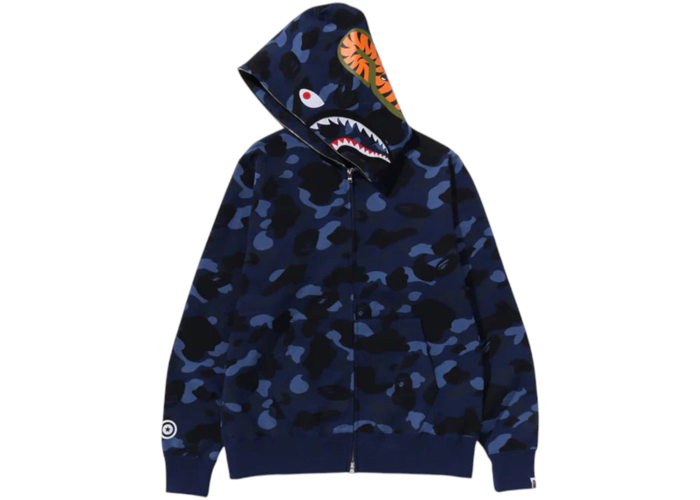 BAPE Color Camo Shark Full Zip Hoodie (FW24) Navy - vue secondaire A