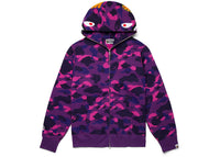 BAPE Color Camo Shark Full Zip Hoodie Lila