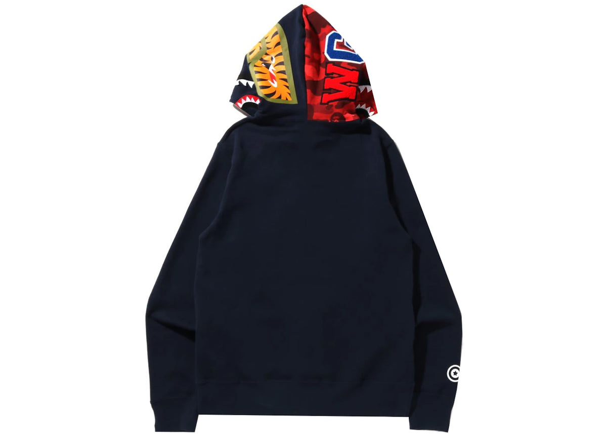 BAPE Color Camo Shark Full Zip Hoodie (SS22) Navy/Red - vue secondaire B