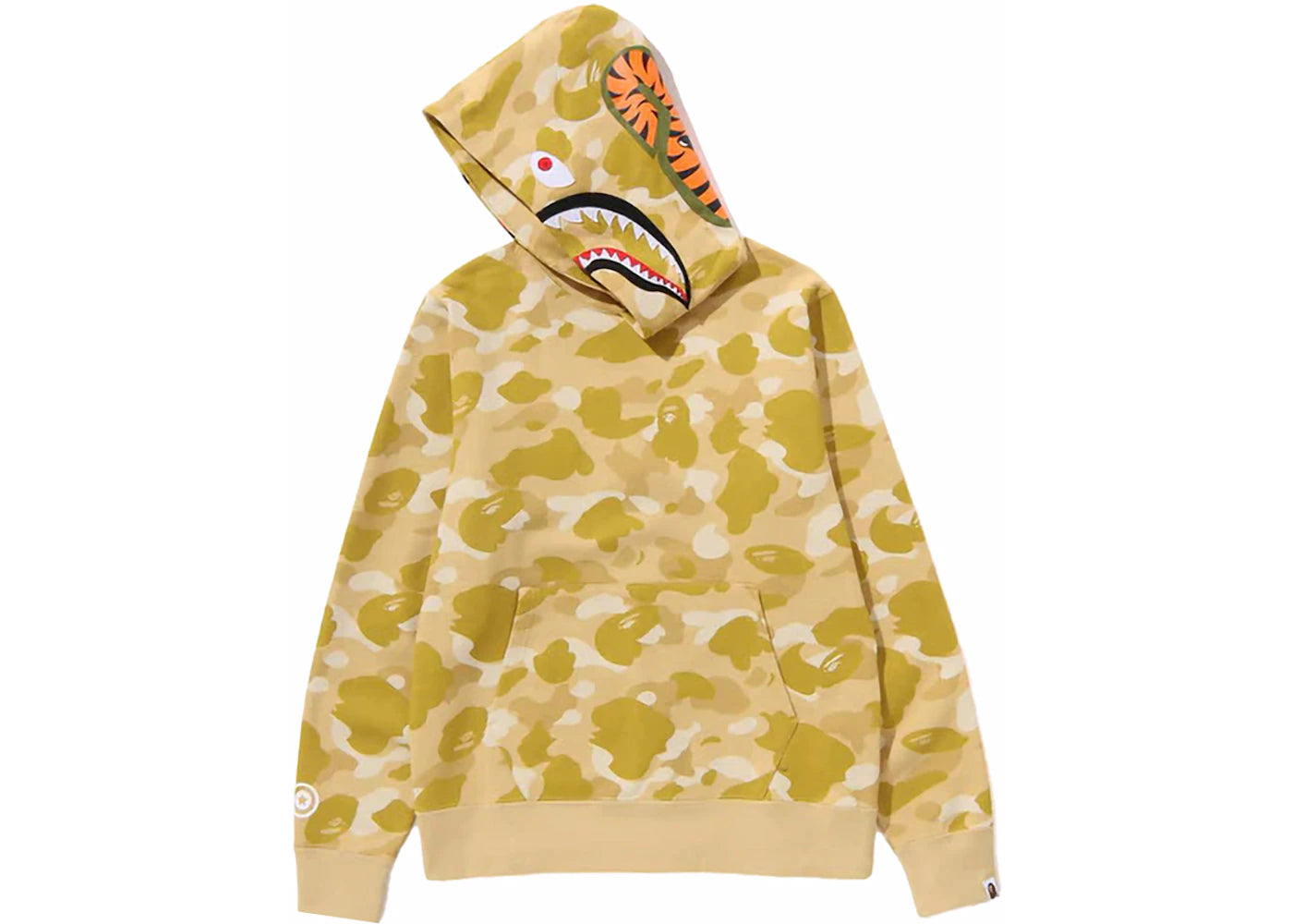 BAPE Color Camo Shark Pullover Hoodie Yellow - vue secondaire B