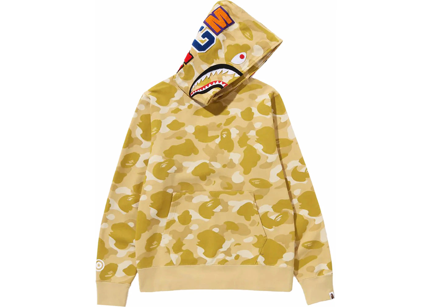 BAPE Color Camo Shark Pullover Hoodie Yellow - vue secondaire A