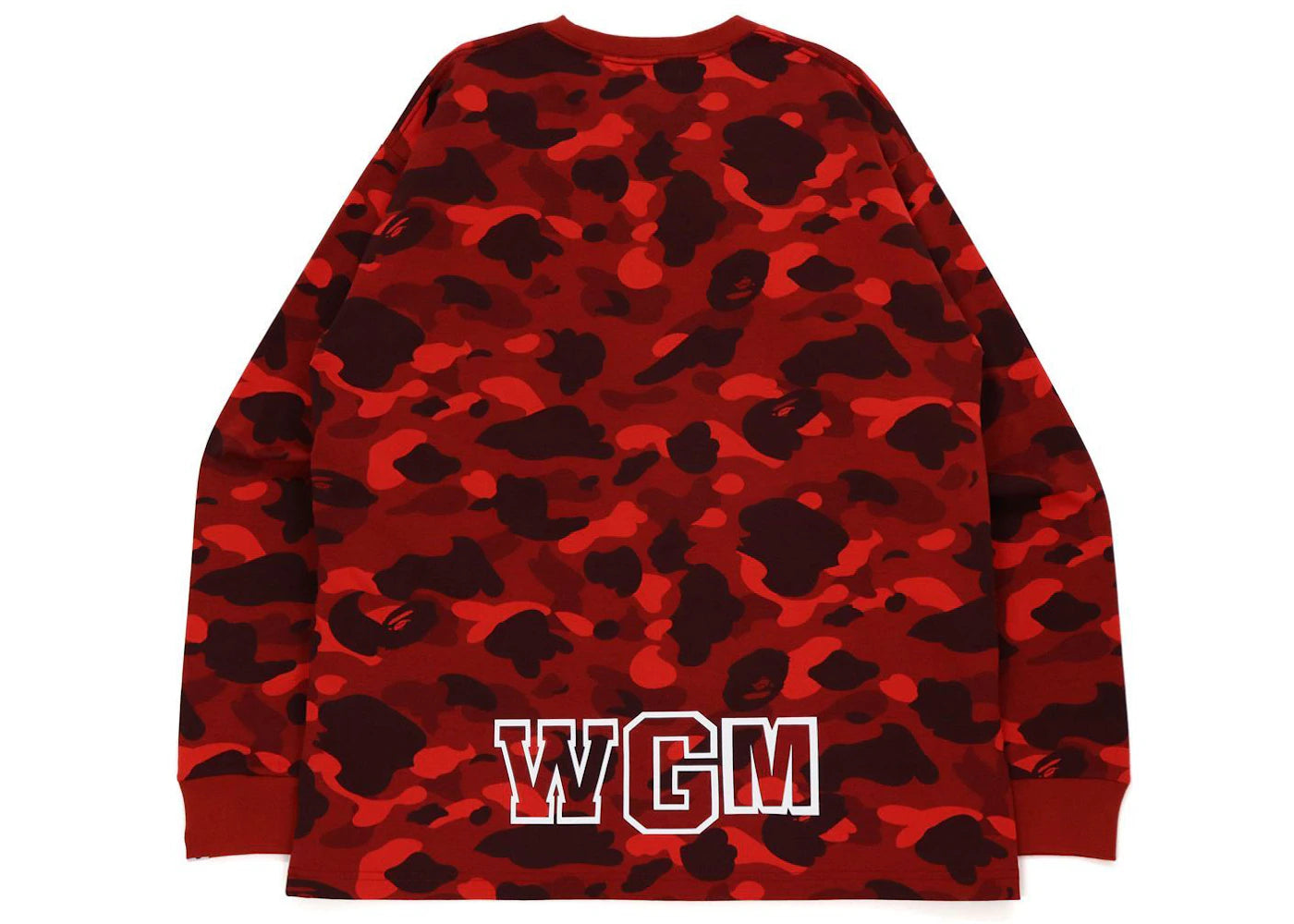 BAPE Color Camo Shark Relaxed Fit L/S Tee Red - vue secondaire B