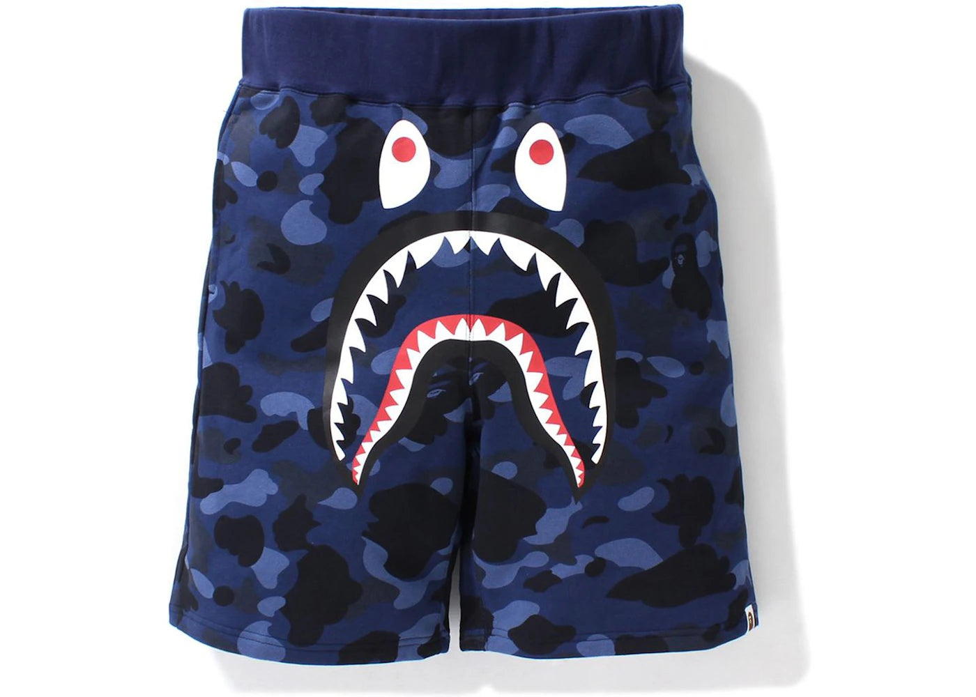 BAPE Color Camo Shark Sweat Shorts (SS21) Navy - vue secondaire A