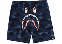 BAPE Color Camo Shark Sweat Shorts (SS24) Navy
