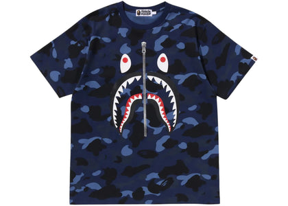 BAPE Color Camo Shark Tee Navy - product view 2