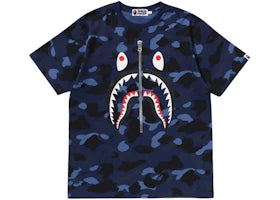 BAPE Color Camo Shark Tee Navy