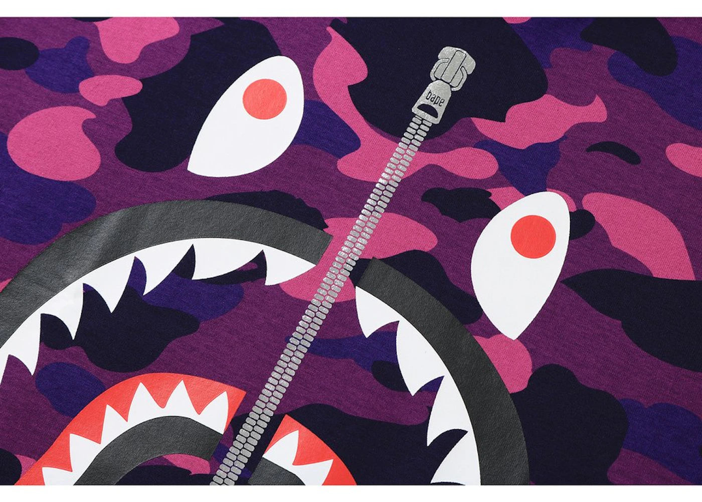 BAPE Color Camo Shark Tee Purple - vue secondaire B