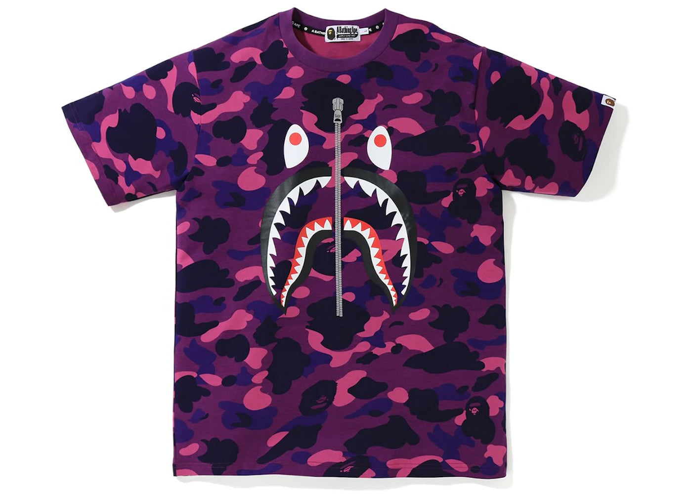 BAPE Color Camo Shark Tee Purple - vue 360