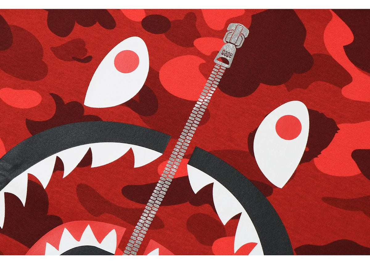 BAPE Color Camo Shark Tee Red - vue secondaire B
