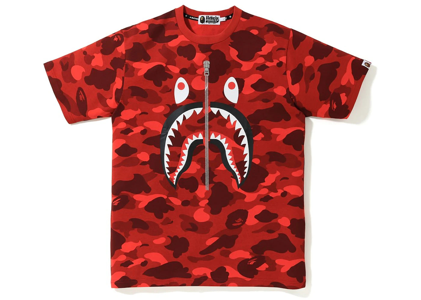 BAPE Color Camo Shark Tee Red - vue secondaire A