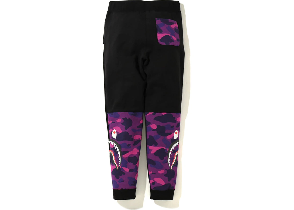 BAPE Color Camo Side Shark Slim Sweat Pants Black/Purple - vue secondaire B
