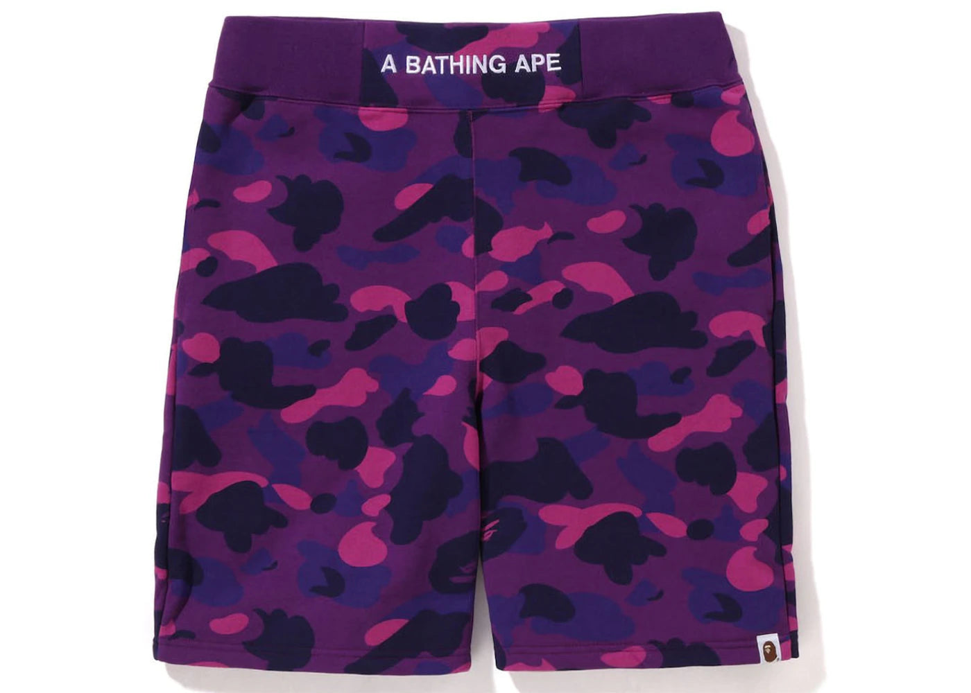 BAPE Color Camo Sweat Shorts (SS22) Purple - vue 360