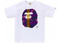 BAPE Color Camo Transform Big Ape Head Tee White/Purple
