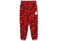 BAPE Color Camo Wide Fit Sweat Pants Red