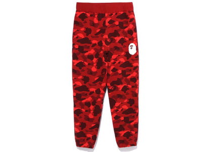 BAPE Color Camo Wide Fit Sweat Pants Red - apparel view 2