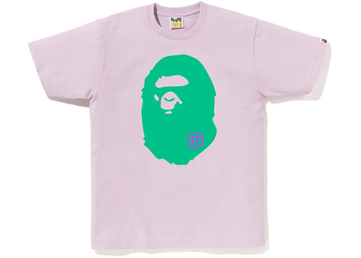 BAPE Colors Big Ape Head Tee (SS23) Purple - vue 360