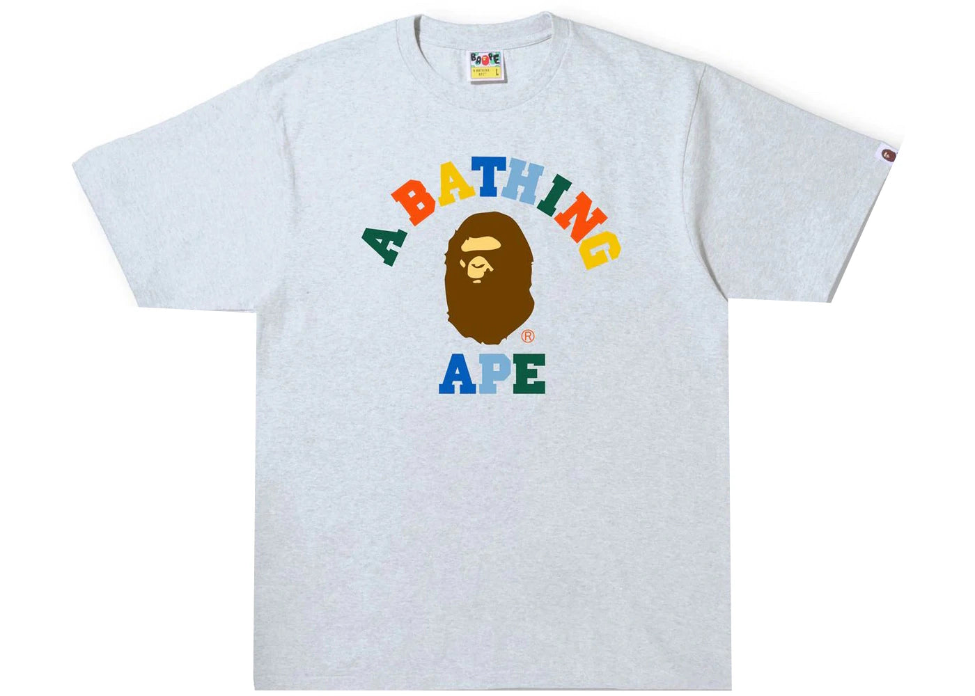 BAPE Colors College T-Shirt (FS22) Grau - vue 360