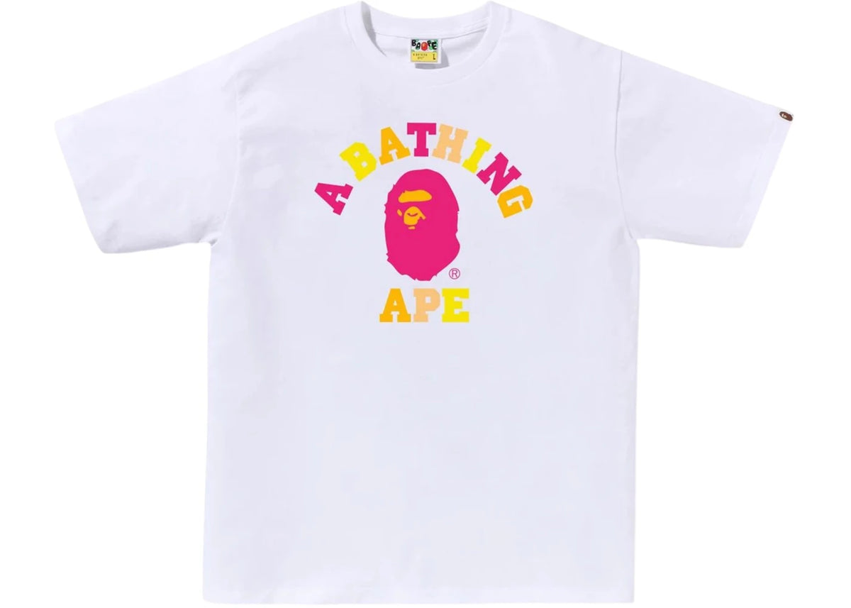 BAPE Colors College Tee Tee White - vue 360