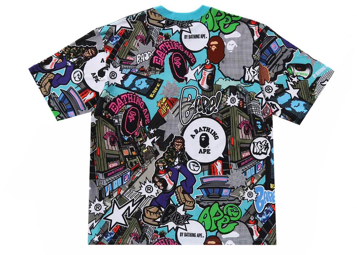 BAPE Comic Art Relaxed Fit Tee Multicolor - vue secondaire A