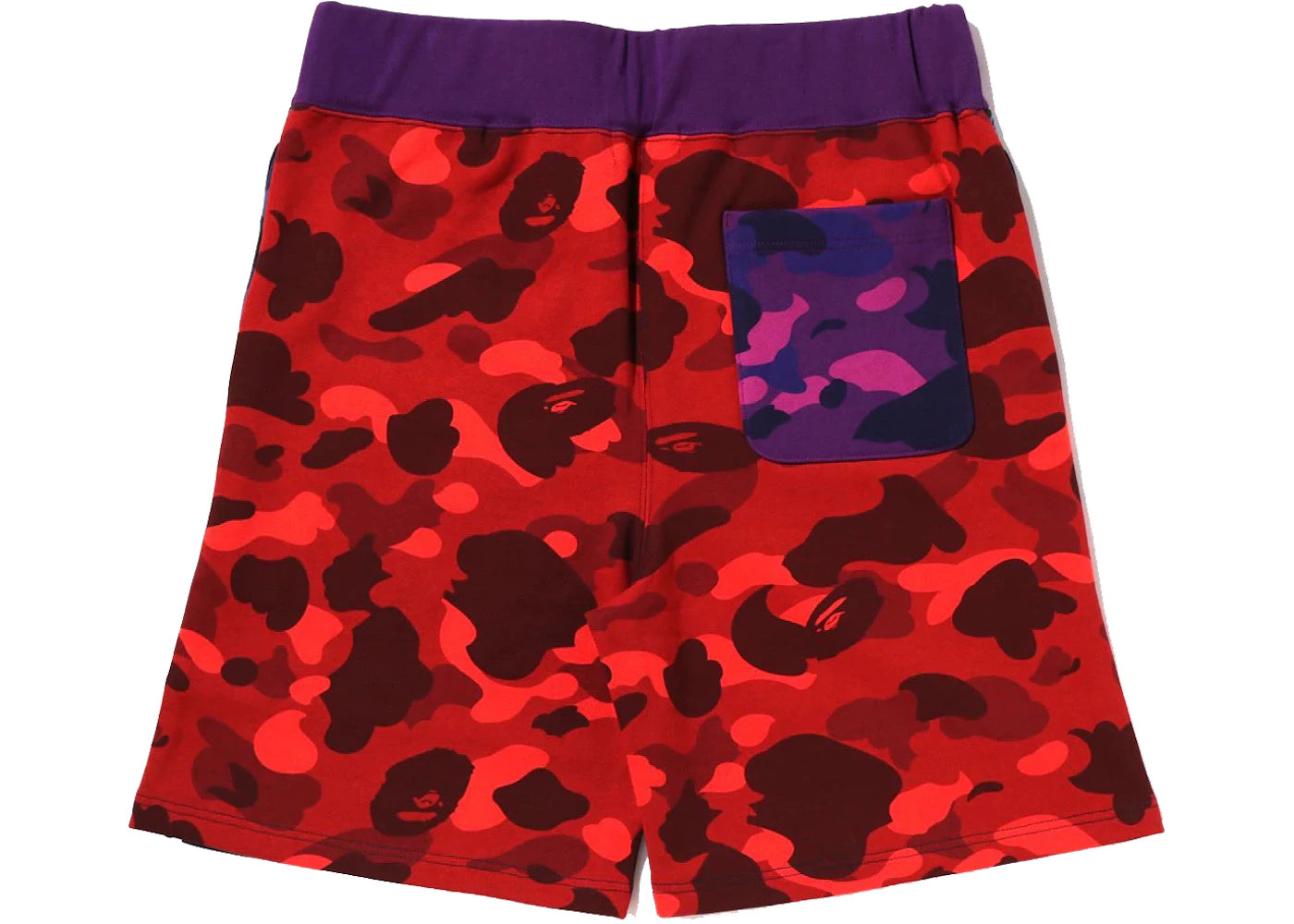 BAPE Crazy Camo Shark Sweat Shorts Navy - vue secondaire B