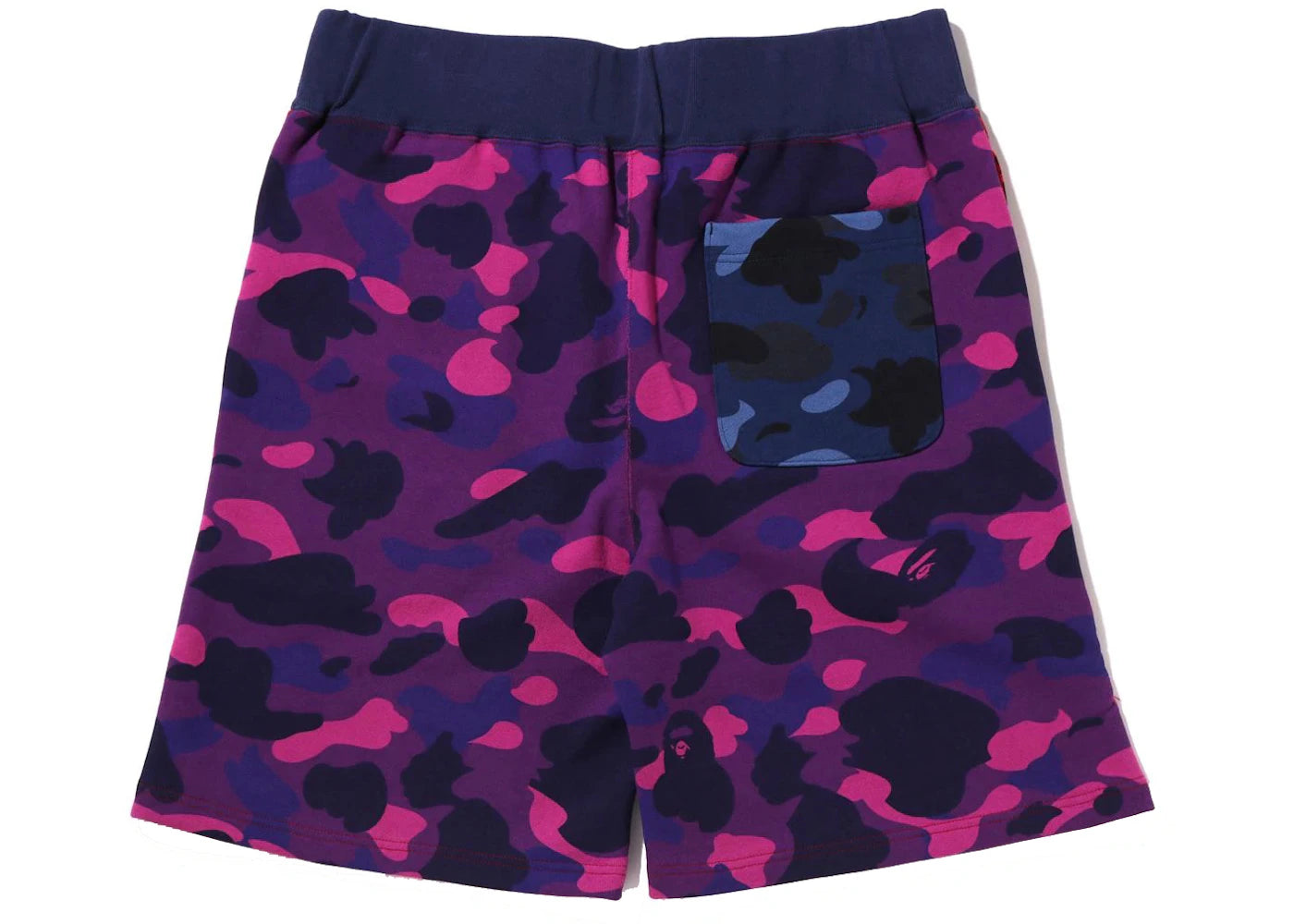 BAPE Crazy Camo Shark Sweat Shorts Red - vue secondaire B
