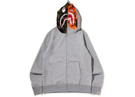BAPE Crazy Face Full Zip Hoodie Grey