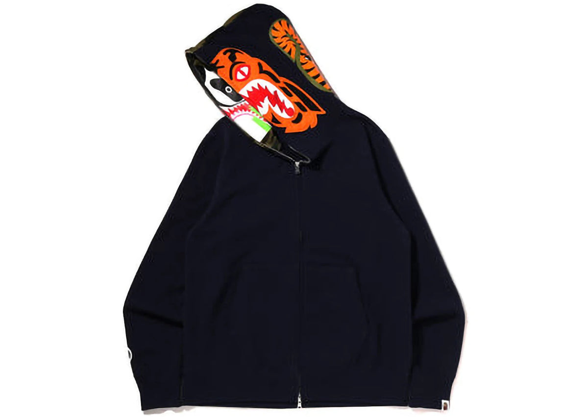 BAPE Crazy Face Full Zip Hoodie Navy - vue secondaire B