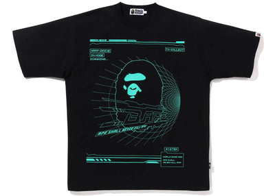 BAPE Cyber Bathing Ape Relaxed Fit Tee Black