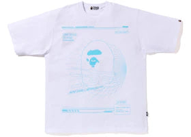 BAPE Cyber Bathing Ape Relaxed Fit Tee White