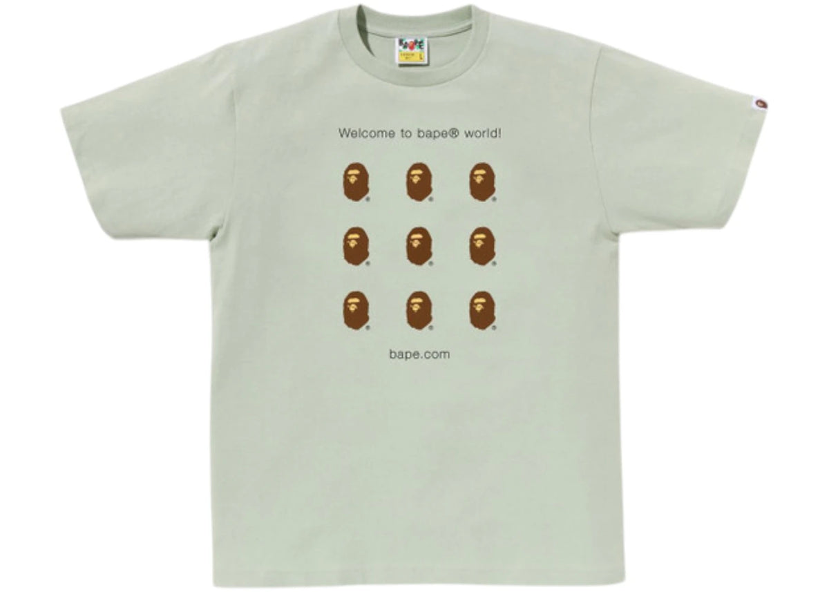 BAPE Dot Com Tee Green - vue secondaire A