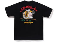 BAPE Embroidery Style Souvenir Logo Tee Black