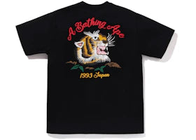 BAPE Embroidery Style Souvenir Logo Tee Black