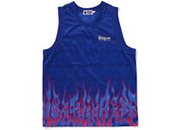 BAPE Flame Mesh Vest Blue
