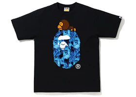 BAPE Flame Milo On Big Ape T-Shirt Black/Blue
