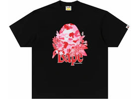 BAPE Flora Big Ape Head Relaxed Fit Tee Black - vue 360