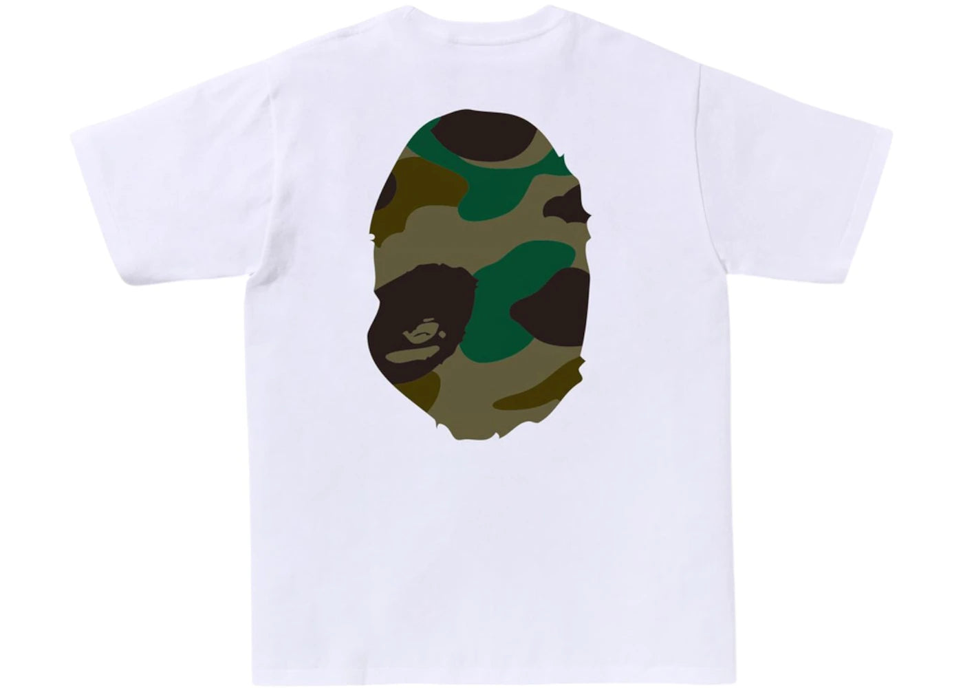 BAPE Giant 1st Camo Big Ape Head Tee White/Green - vue secondaire B