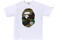 BAPE Giant 1st Camo Big Ape Head Tee White/Green