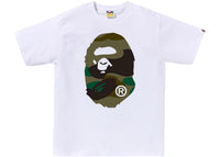 BAPE Giant 1st Camo Big Ape Head Tee White/Green