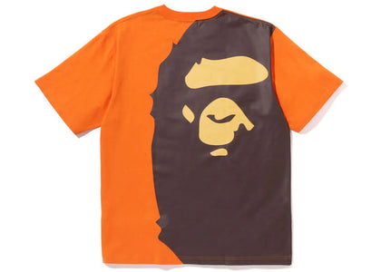 BAPE Giant Ape Head Relaxed Fit Tee Orange - authentic BAPE product