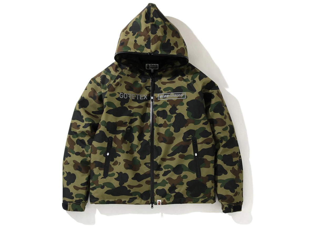 BAPE Gore-Tex 1st Camo Hoodie Down Jacket Green - vue secondaire A