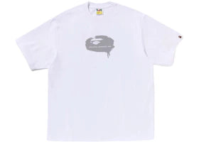 BAPE Graffiti Ape Head Logo Relaxed Fit Tee White - authentic BAPE product
