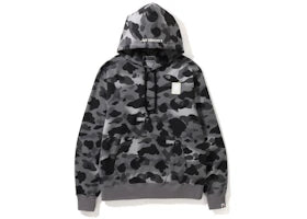BAPE Grid Camo Pullover Hoodie Black