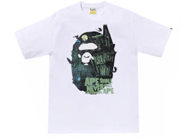 BAPE Halloween Bape Mansion Ape Head Tee White