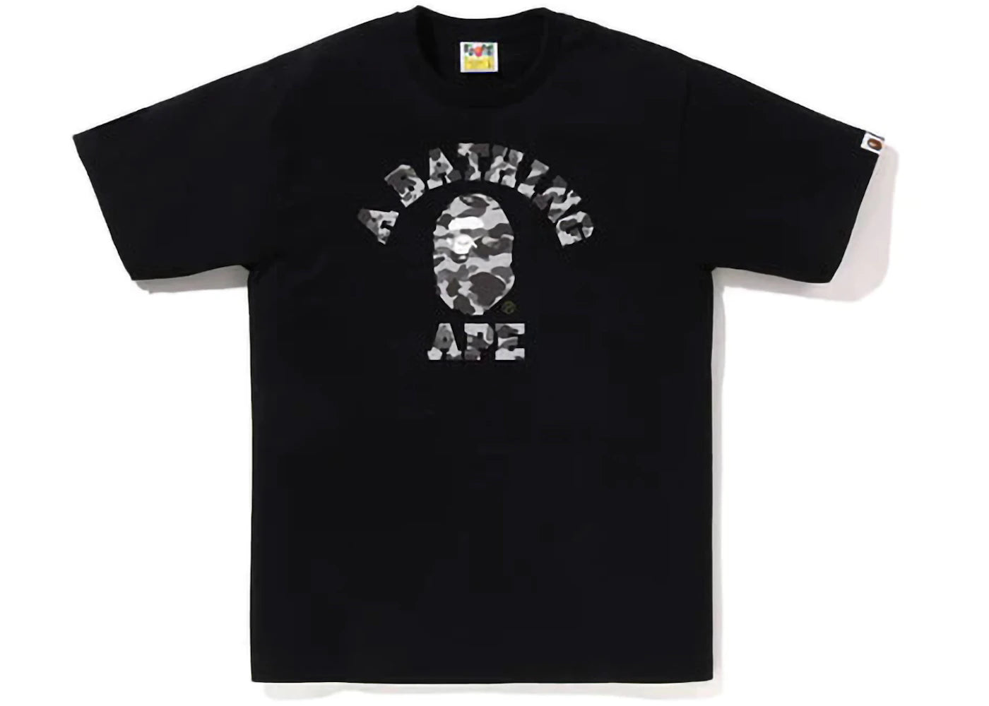 BAPE Heather Gray Camo College Tee Black - vue secondaire A