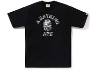 BAPE Heather Gray Camo College Tee Black