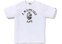 BAPE Heather Gray Camo College Tee White
