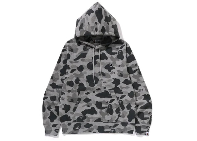 BAPE Heather Gray Camo Pullover Hoodie Gray