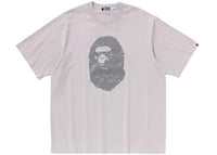 BAPE Heavy Washed Ape Head Relaxed Fit Tee Gray